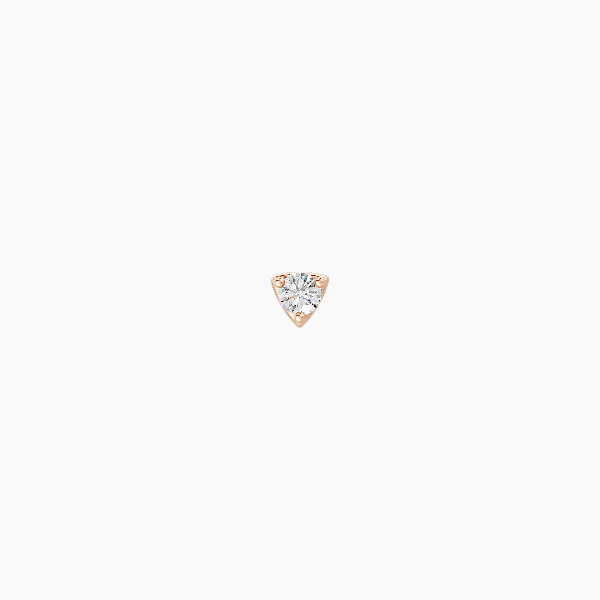 Leda | 18k Rose Gold 2 mm 6.5 mm Round Diamond Nose Piercing