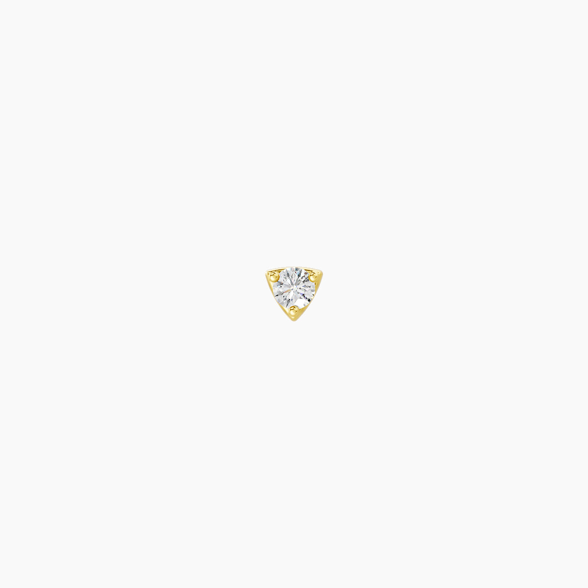 Leda | 18k Yellow Gold 2 mm 6.5 mm Round Diamond Nose Piercing