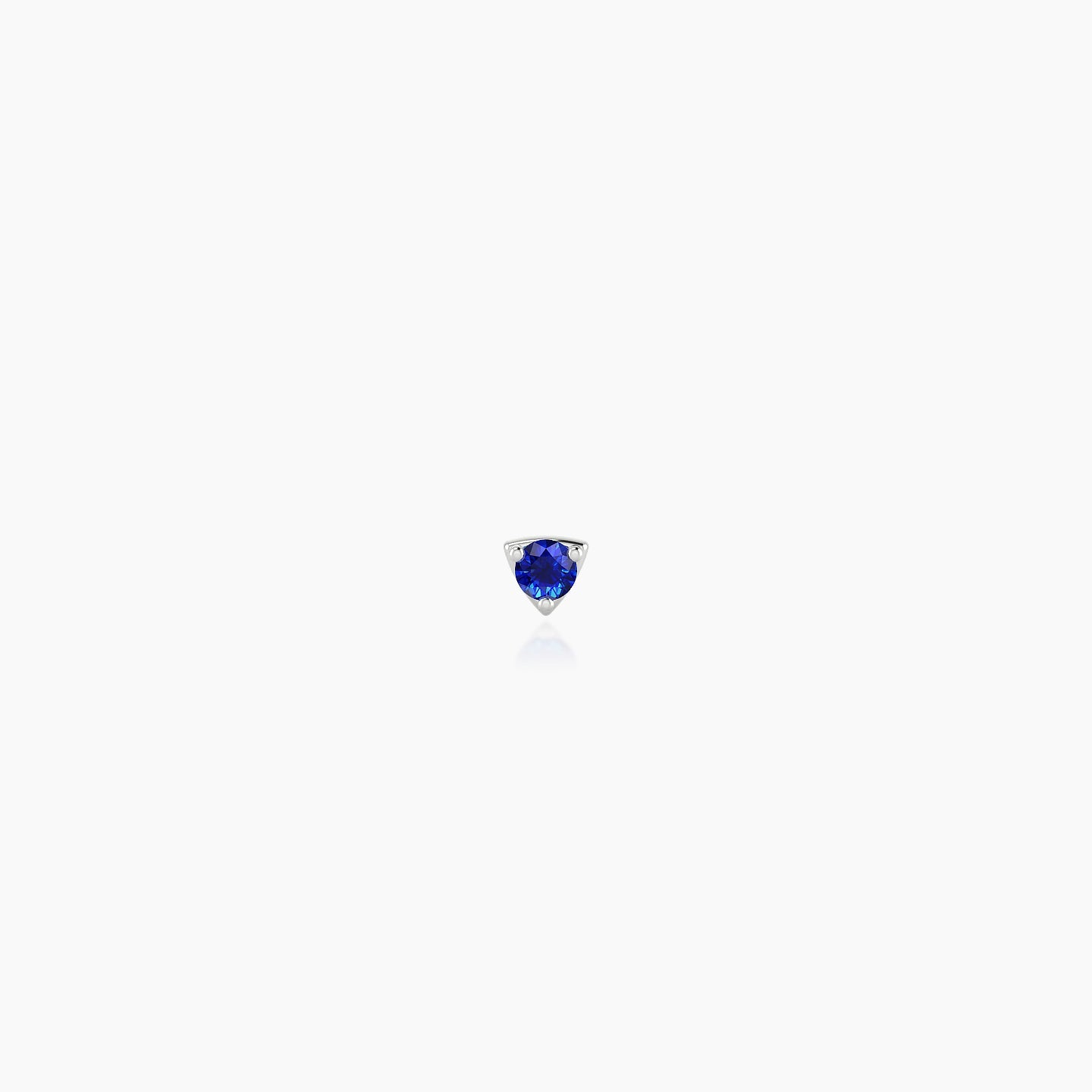 Leda | 18k White Gold 6.5 mm 2 mm Round Sapphire Nose Piercing