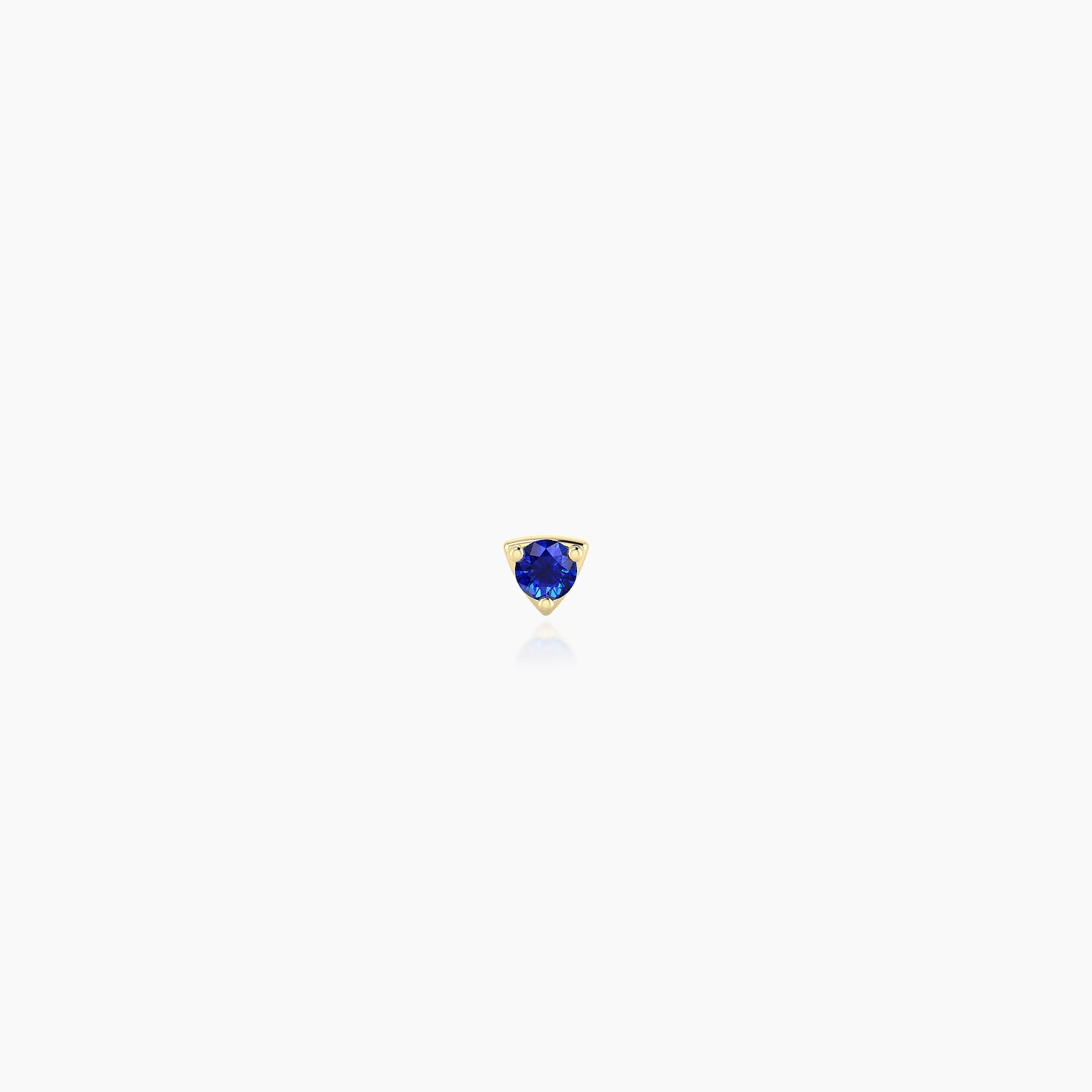 Leda | 18k Yellow Gold 8 mm 2 mm Round Sapphire Nose Piercing
