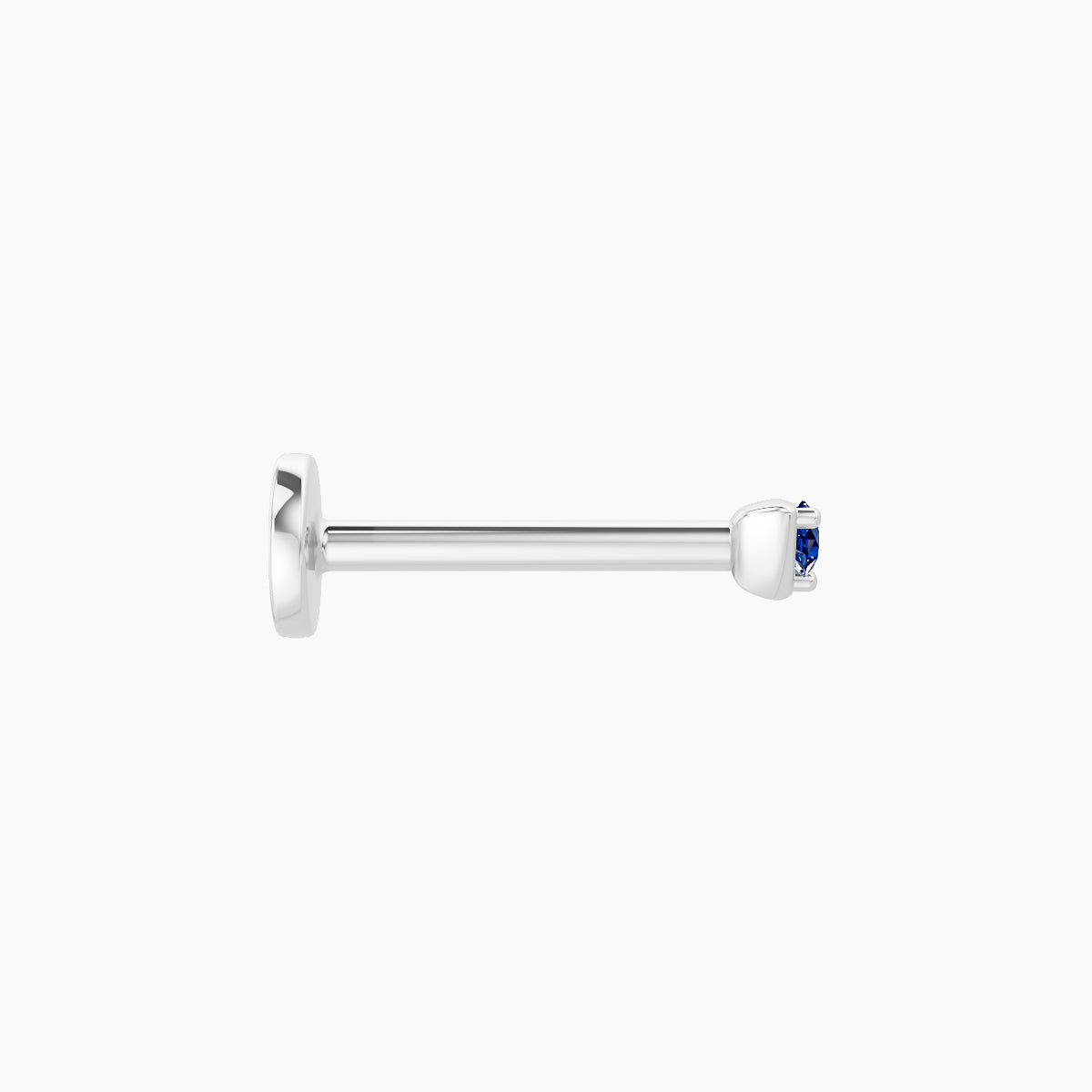Leda | 18k White Gold 8 mm 2 mm Round Sapphire Piercing