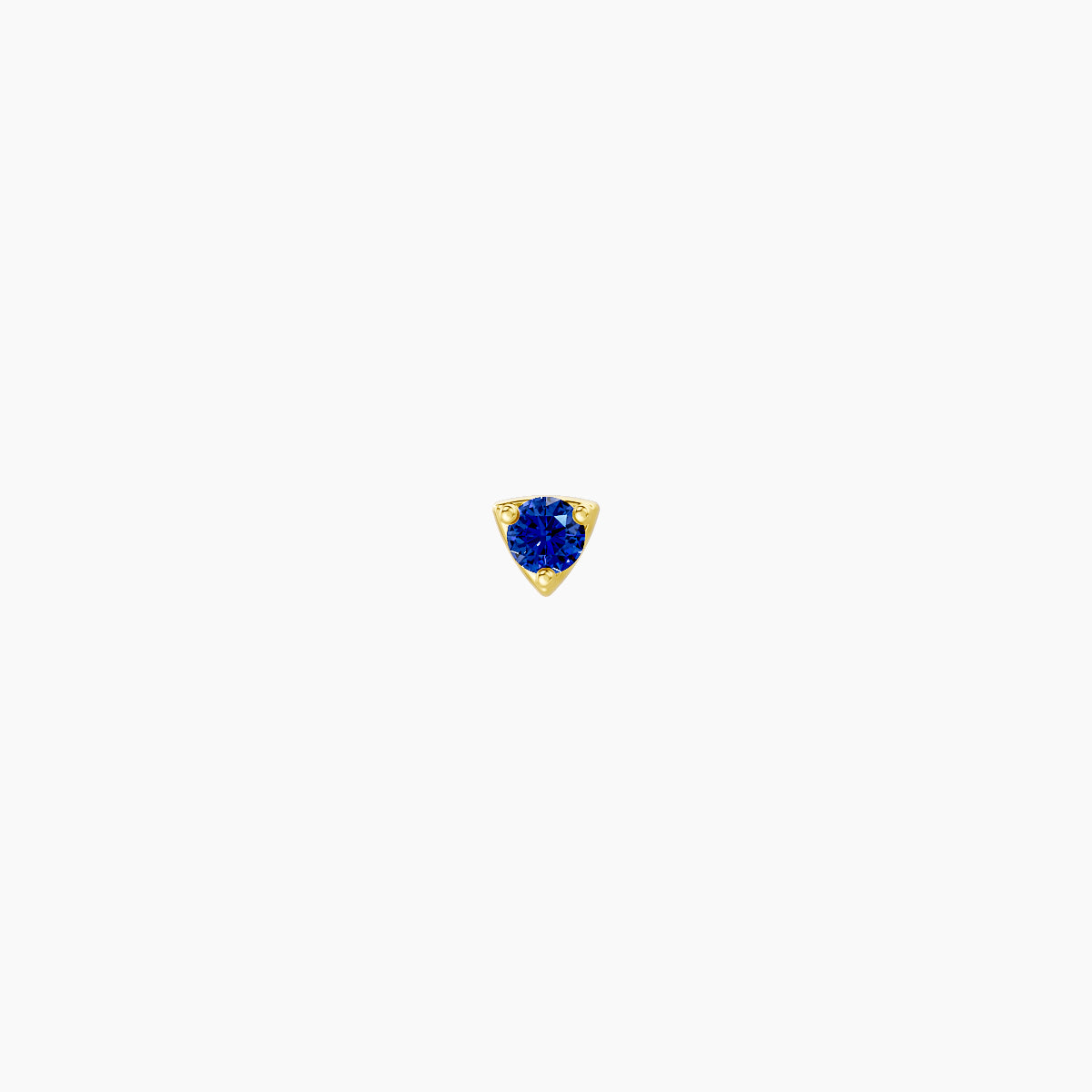 Leda | 18k Yellow Gold 8 mm 2 mm Round Sapphire Piercing