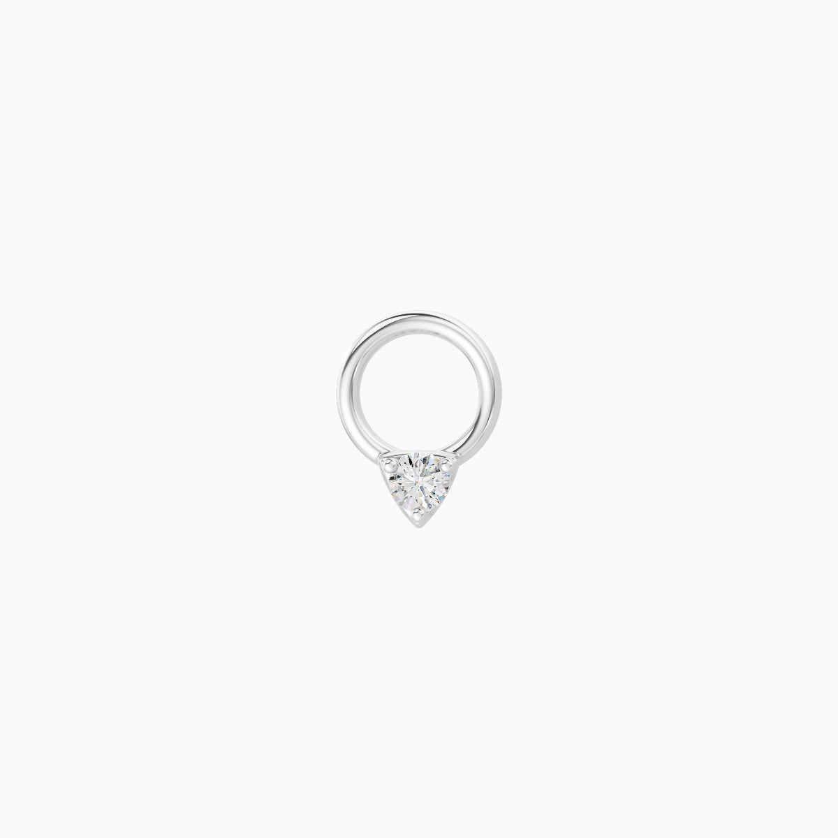 Leda | 18k White Gold 2 mm Round Diamond Charm
