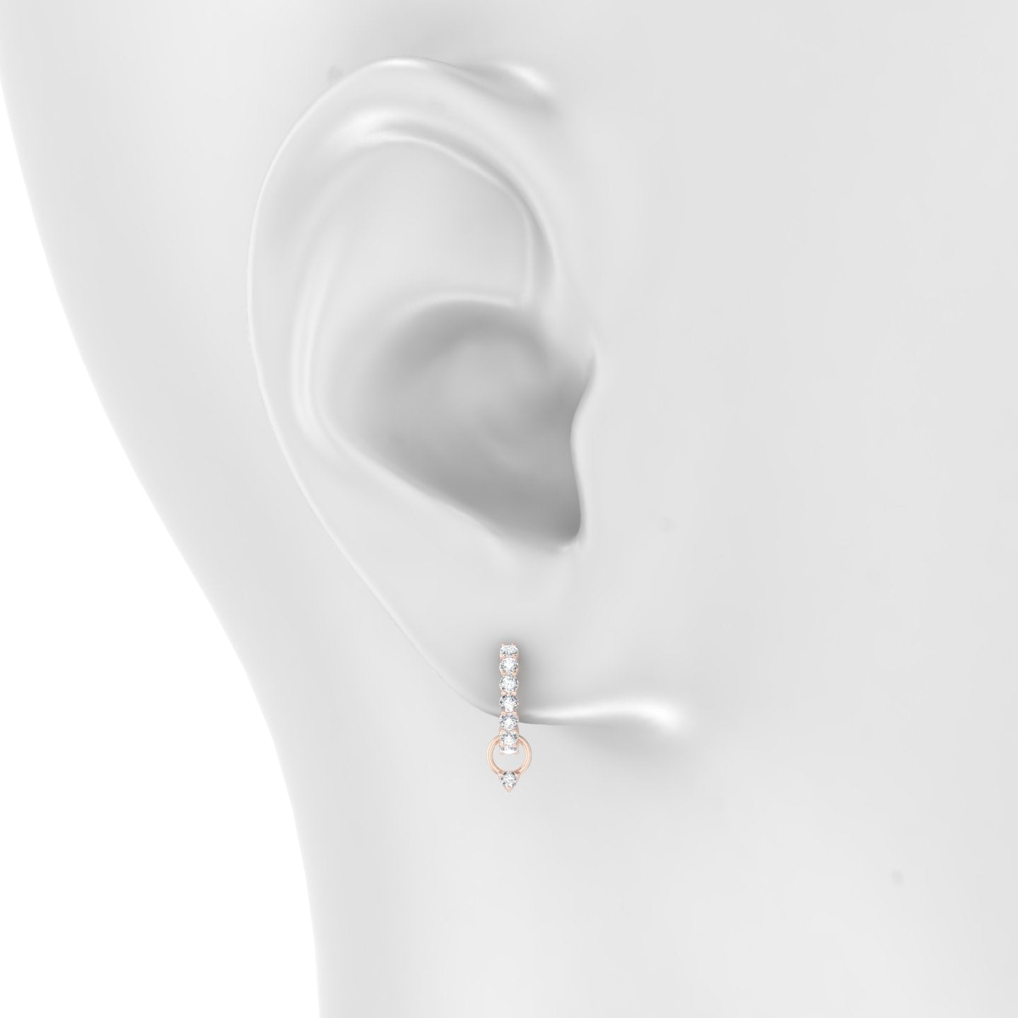 Leda | 18k Rose Gold 2 mm Round Diamond Charm