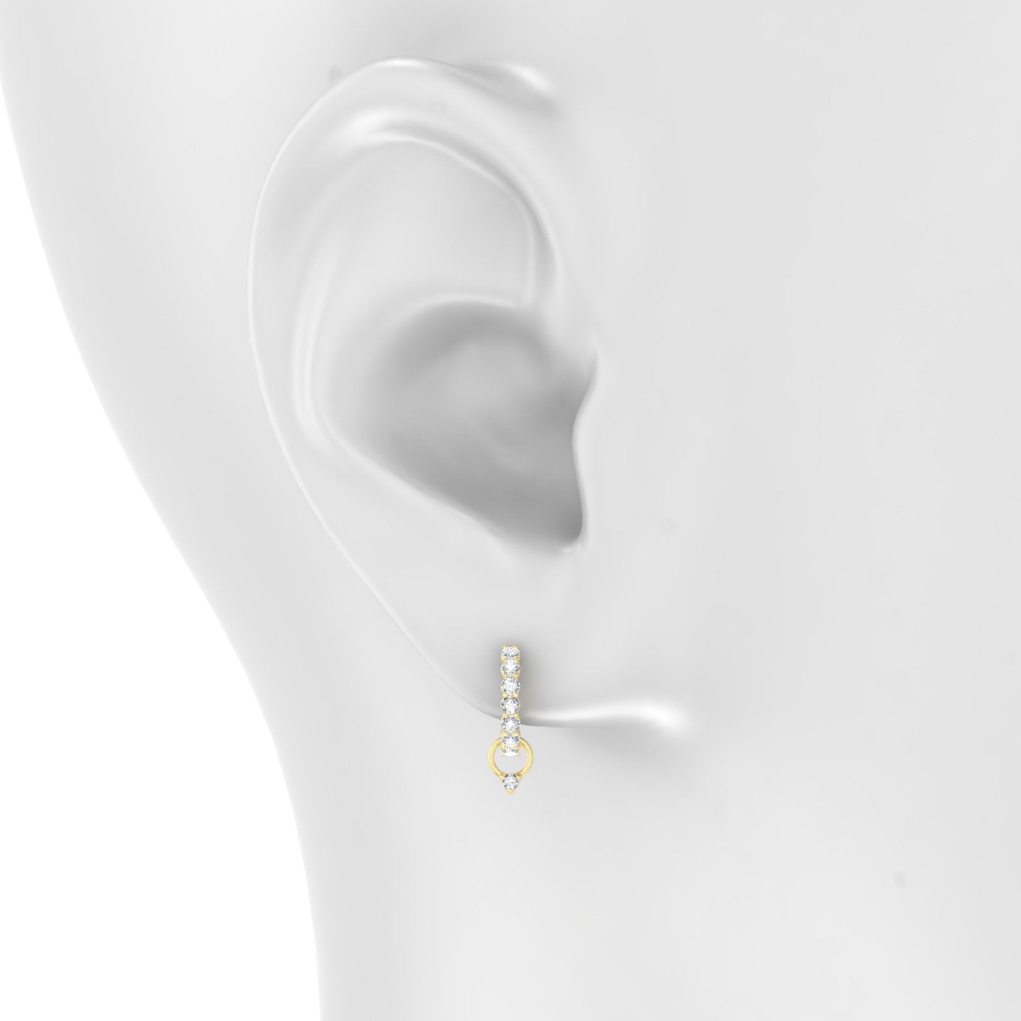 Leda | 18k Yellow Gold 2 mm Round Diamond Charm