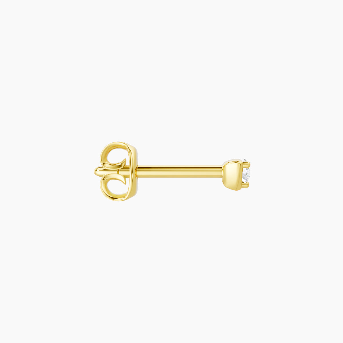 Leda | 18k Yellow Gold 2 mm Round Diamond Earring