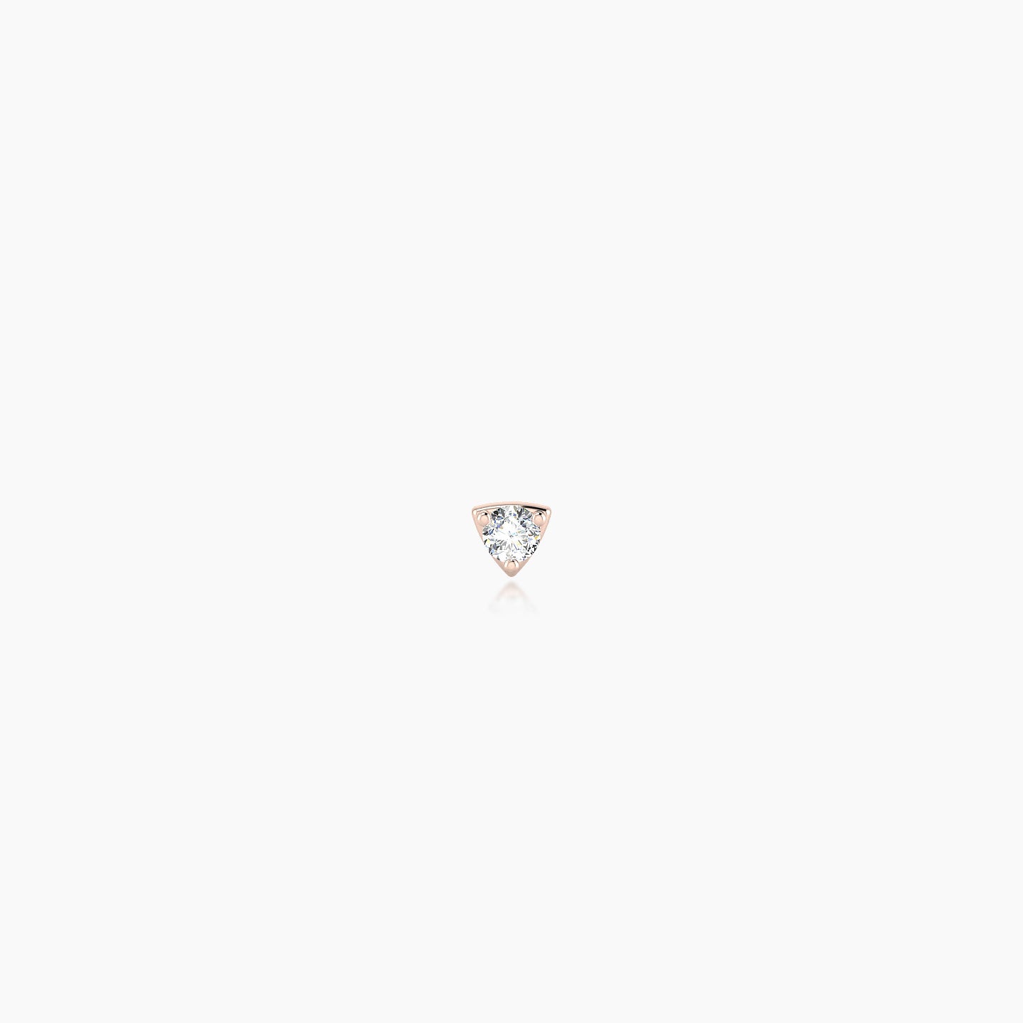 Leda | 18k Rose Gold 2 mm Round Diamond Earring