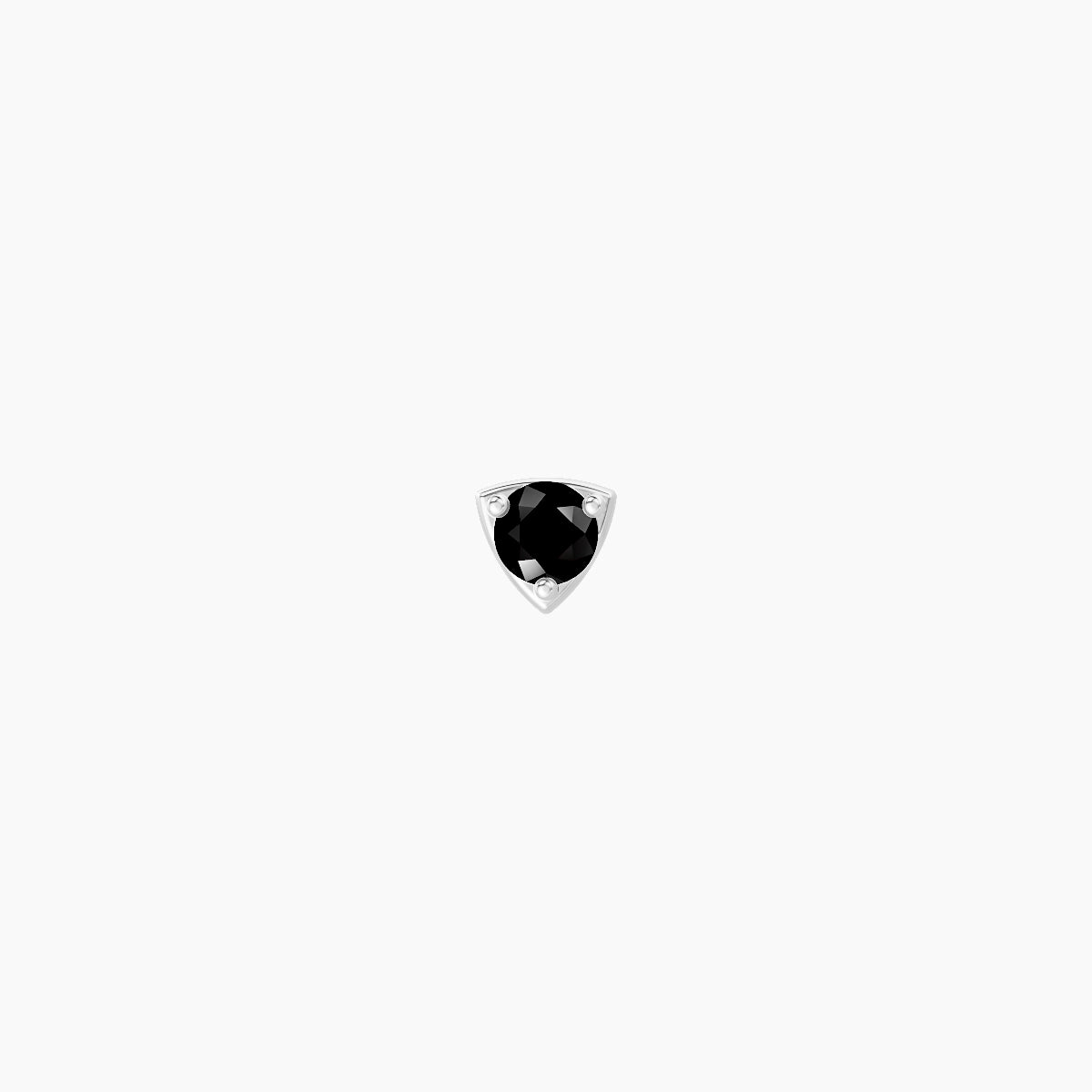 Leda | 18k White Gold 5 mm 3 mm Round Black Diamond Nose Piercing