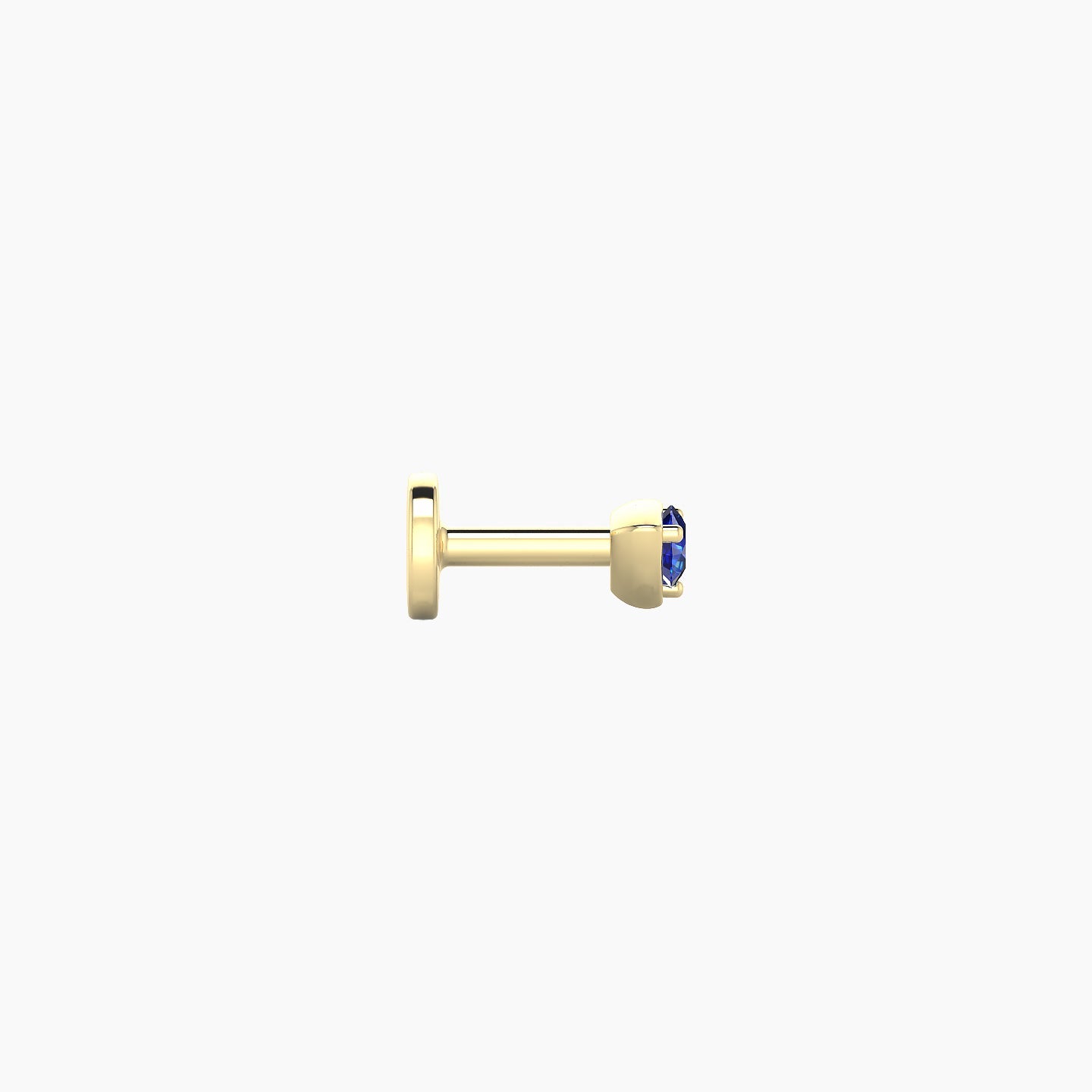 Leda | 18k Yellow Gold 5 mm 3 mm Round Sapphire Nose Piercing