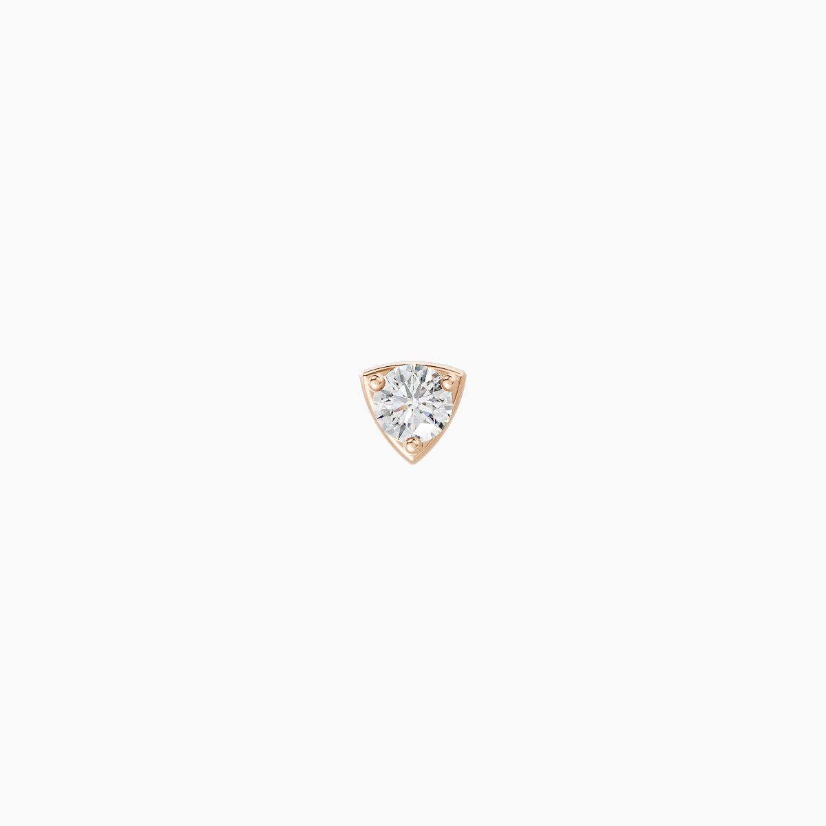 Leda | 18k Rose Gold 3 mm 6.5 mm Round Diamond Nose Piercing