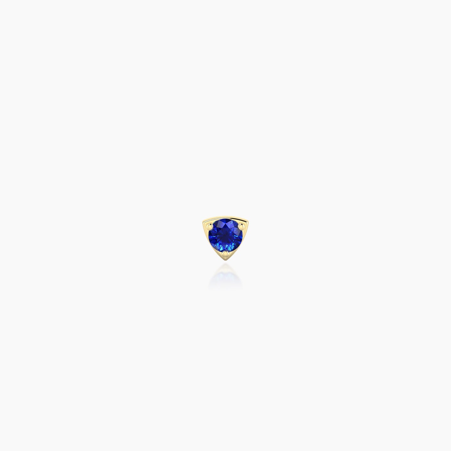 Leda | 18k Yellow Gold 6.5 mm 3 mm Round Sapphire Nose Piercing