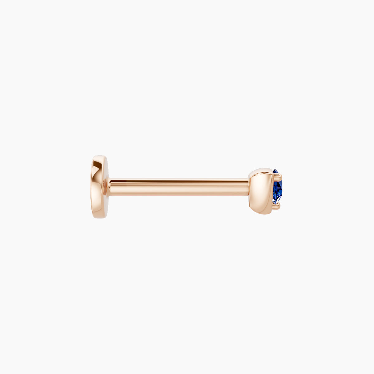 Leda | 18k Rose Gold 8 mm 3 mm Round Sapphire Piercing