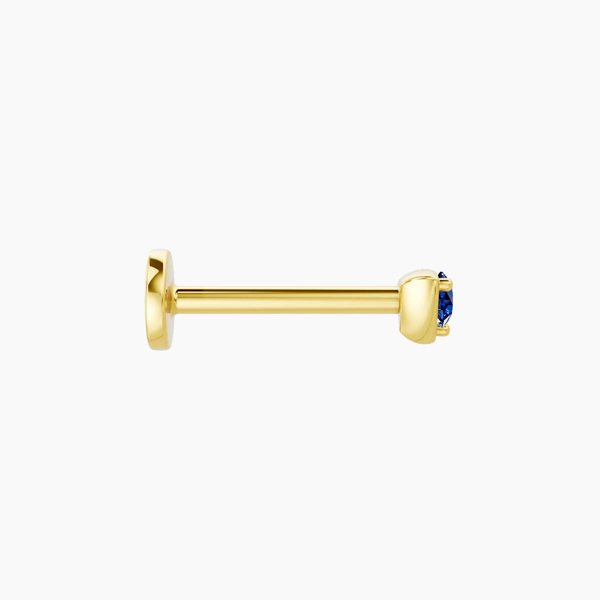 Leda | 18k Yellow Gold 8 mm 3 mm Round Sapphire Piercing