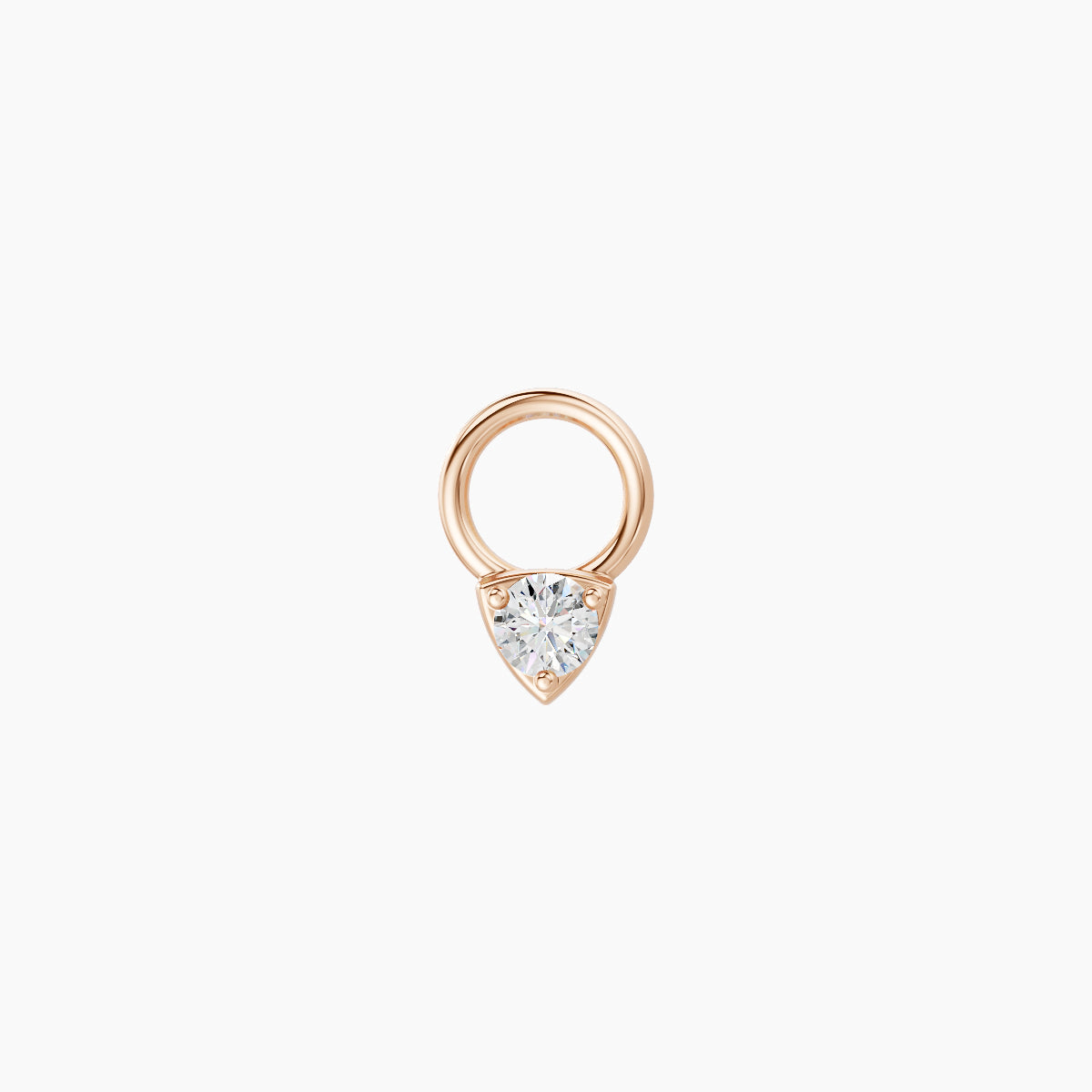 Leda | 18k Rose Gold 3 mm Round Diamond Charm