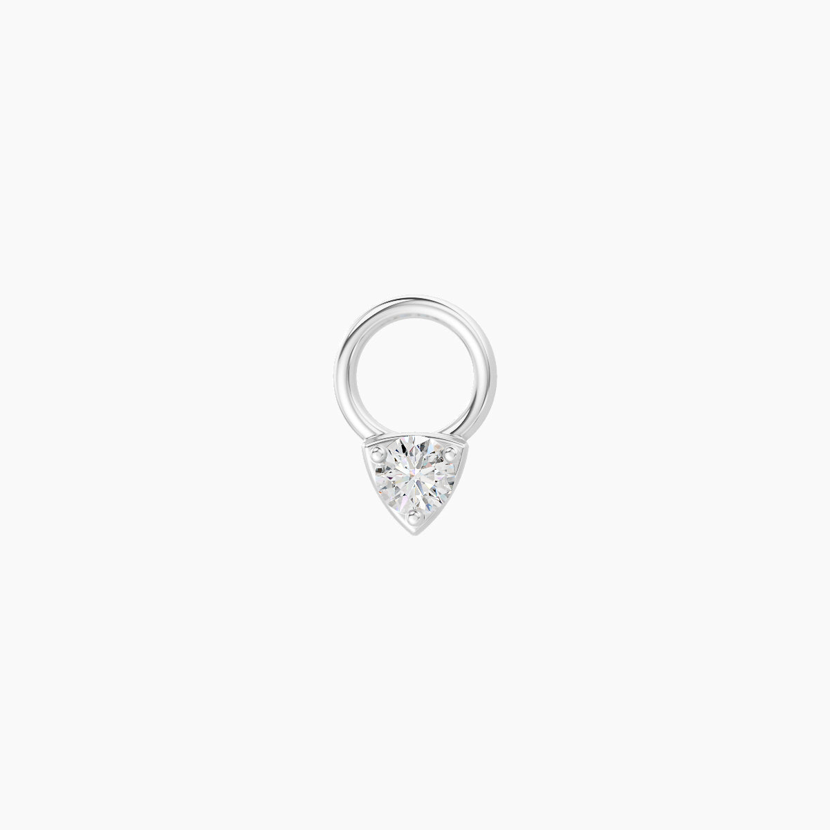Leda | 18k White Gold 3 mm Round Diamond Charm