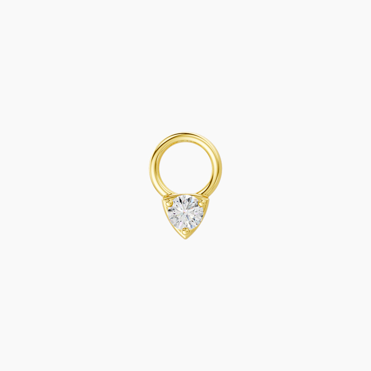 Leda | 18k Yellow Gold 3 mm Round Diamond Charm