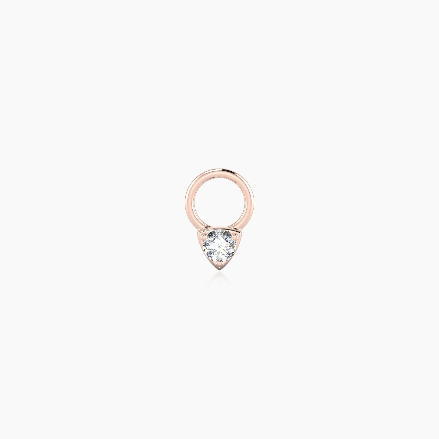 Leda | 18k Rose Gold 3 mm Round Diamond Charm