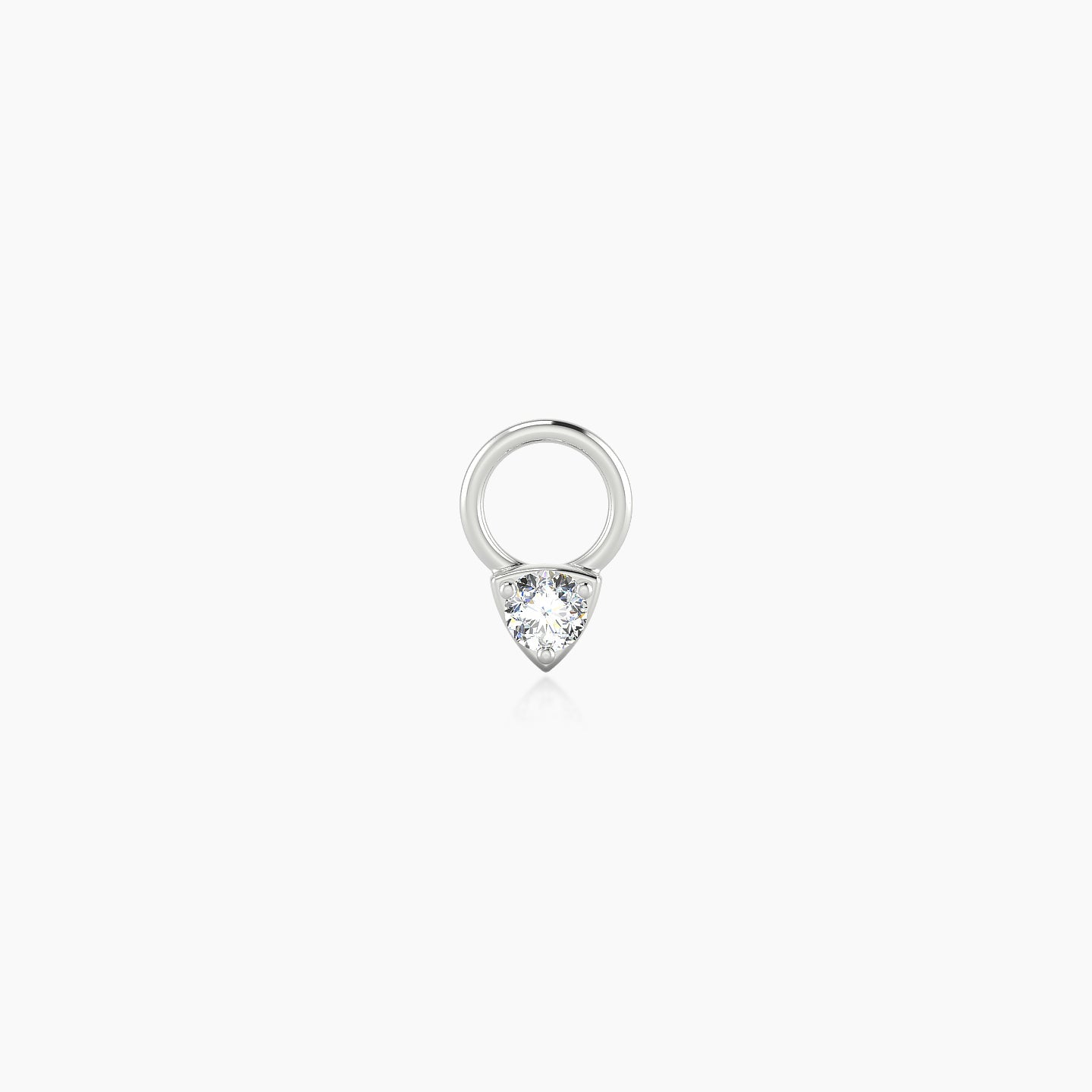 Leda | 18k White Gold 3 mm Round Diamond Charm