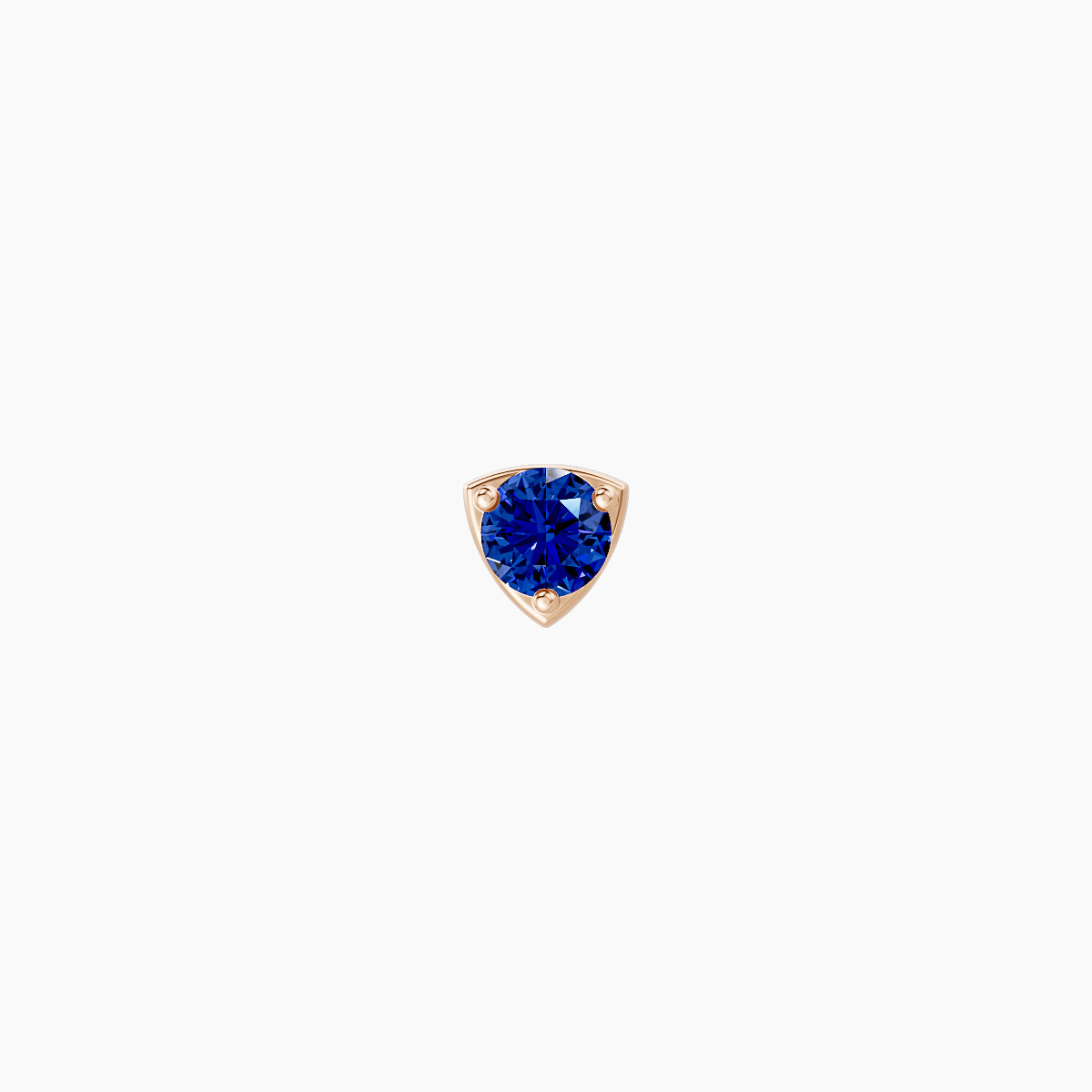 Leda | 18k Rose Gold 5 mm 3.5 mm Round Sapphire Nose Piercing