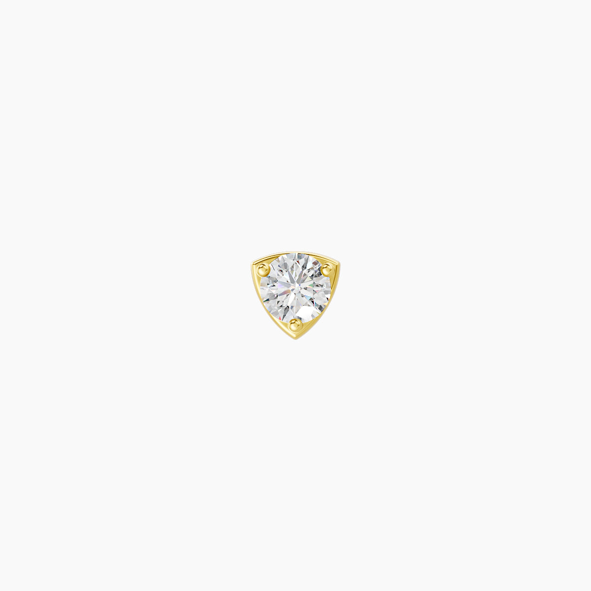 Leda | 18k Yellow Gold 3.5 mm 5 mm Round Diamond Nose Piercing