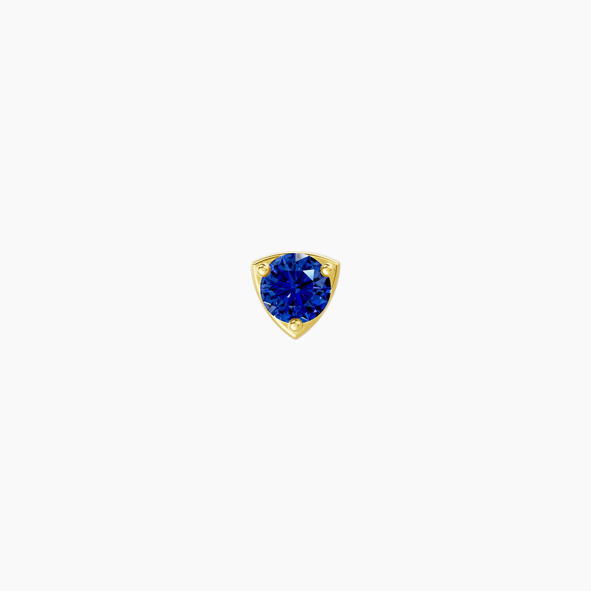 Leda | 18k Yellow Gold 5 mm 3.5 mm Round Sapphire Nose Piercing