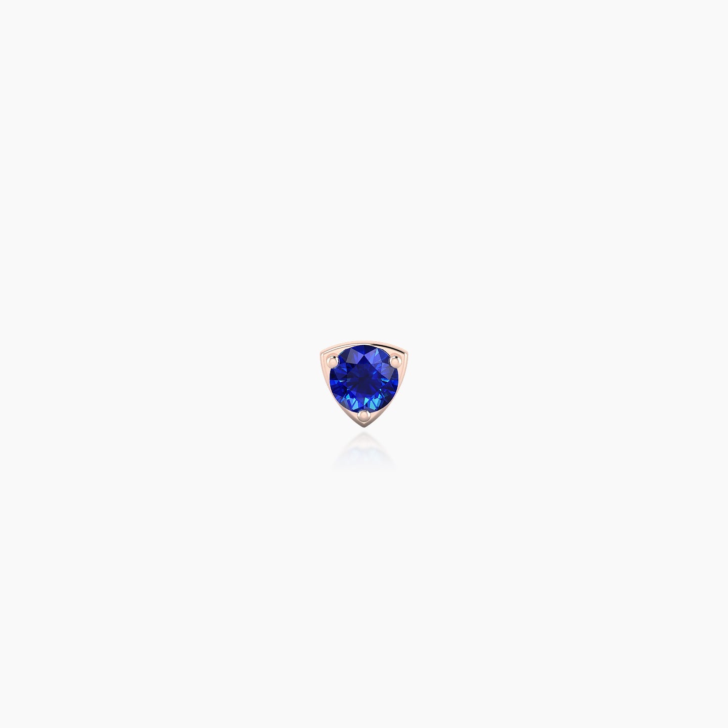 Leda | 18k Rose Gold 5 mm 3.5 mm Round Sapphire Nose Piercing