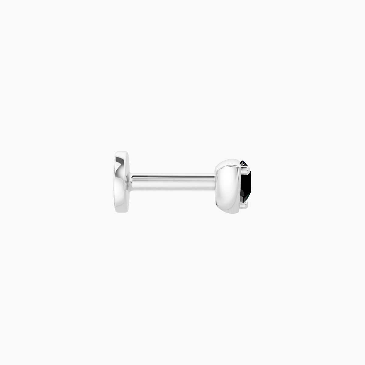 Leda | 18k White Gold 5 mm 3.5 mm Round Black Diamond Piercing