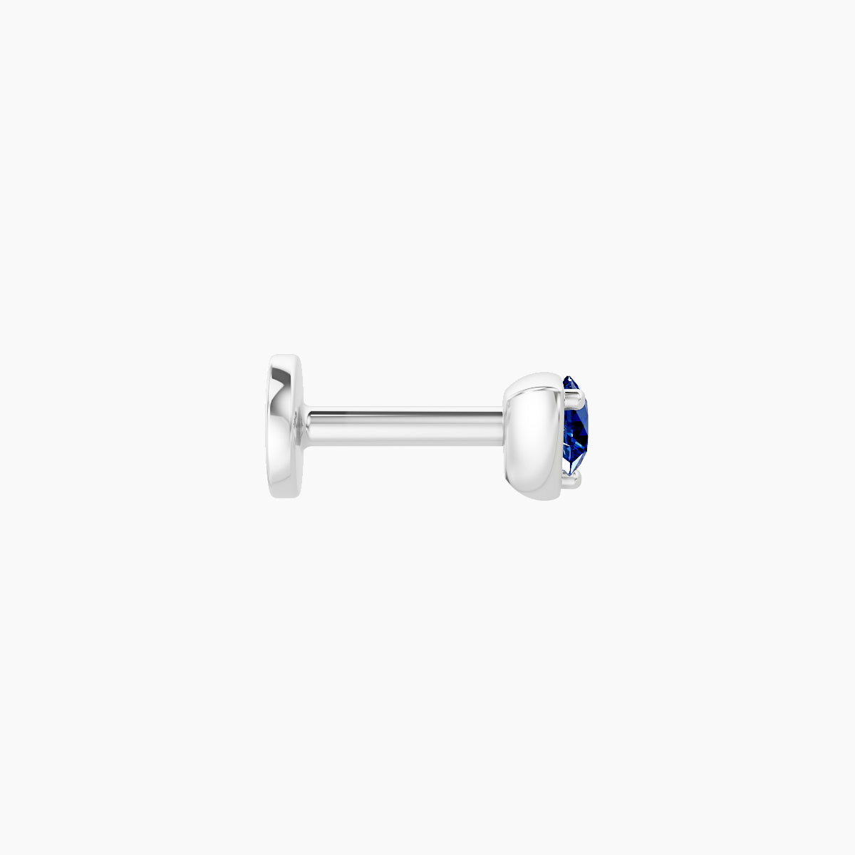 Leda | 18k White Gold 5 mm 3.5 mm Round Sapphire Piercing