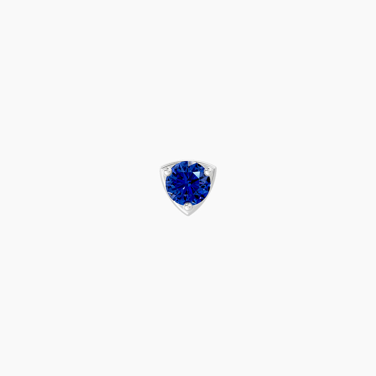 Leda | 18k White Gold 6.5 mm 3.5 mm Round Sapphire Nose Piercing