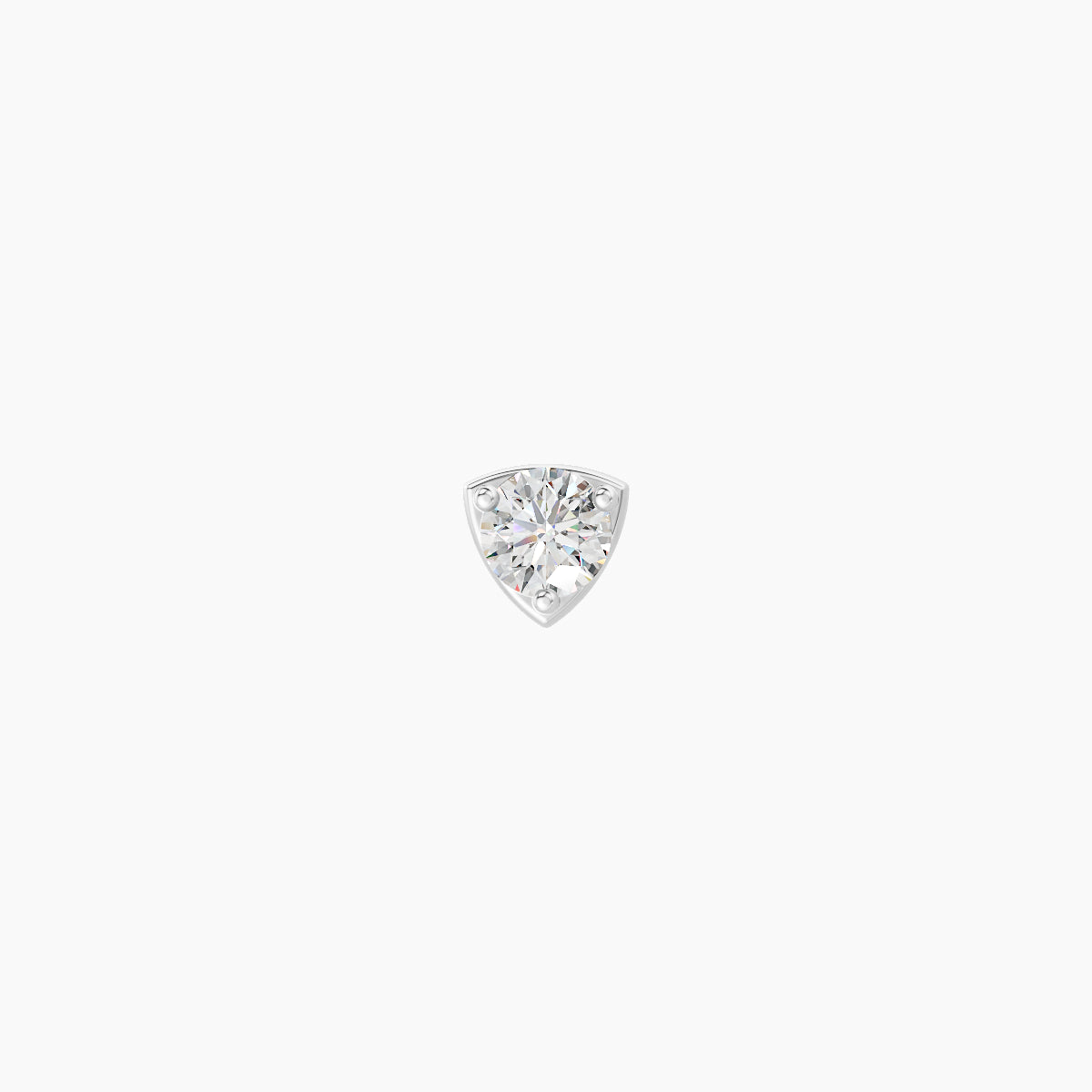 Leda | 18k White Gold 3.5 mm 8 mm Round Diamond Nose Piercing