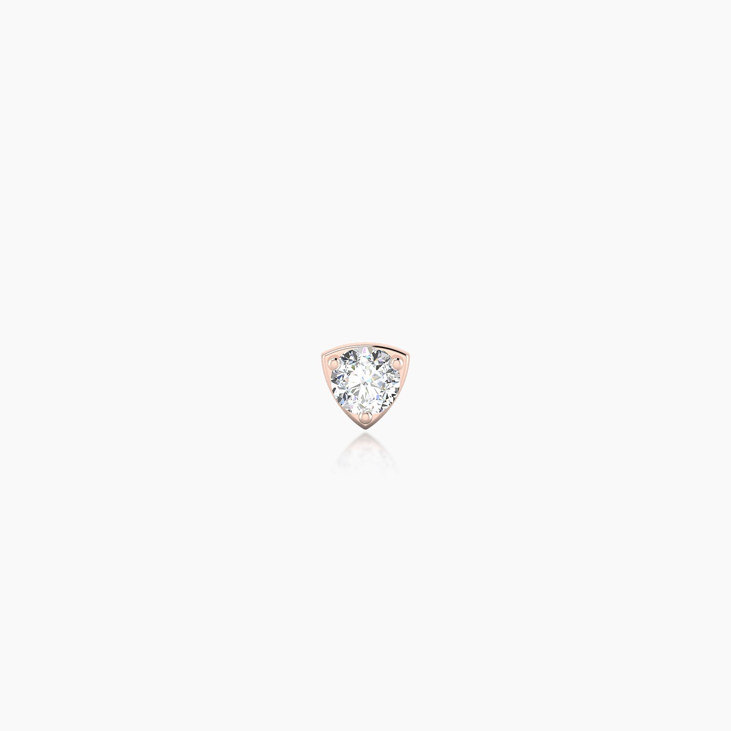 Leda | 18k Rose Gold 3.5 mm 8 mm Round Diamond Nose Piercing