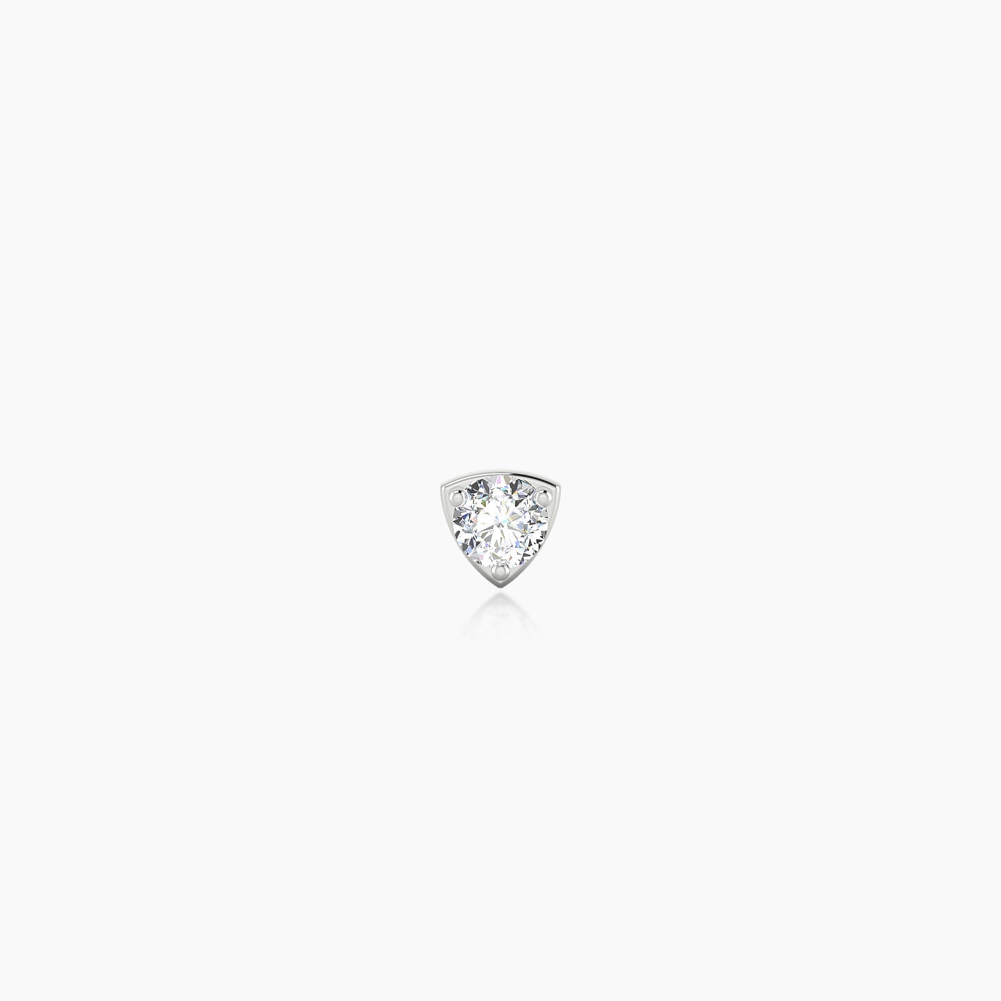 Leda | 18k White Gold 3.5 mm 8 mm Round Diamond Nose Piercing