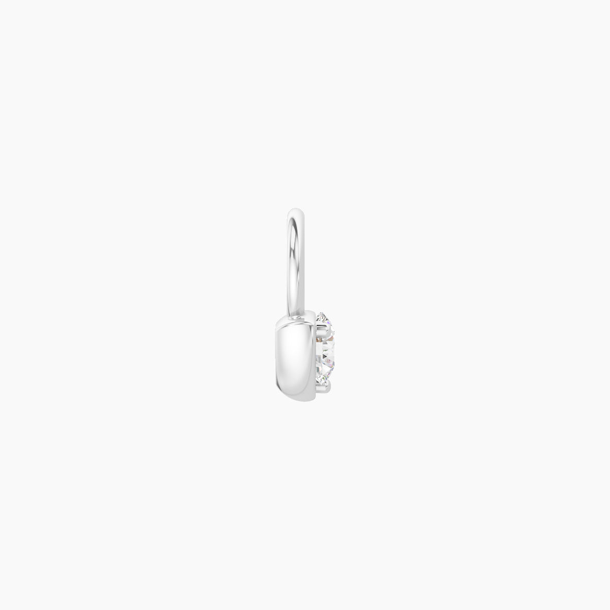 Leda | 18k White Gold 3.5 mm Round Diamond Charm