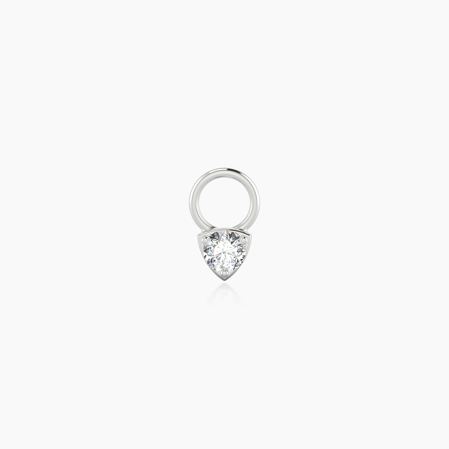 Leda | 18k White Gold 3.5 mm Round Diamond Charm