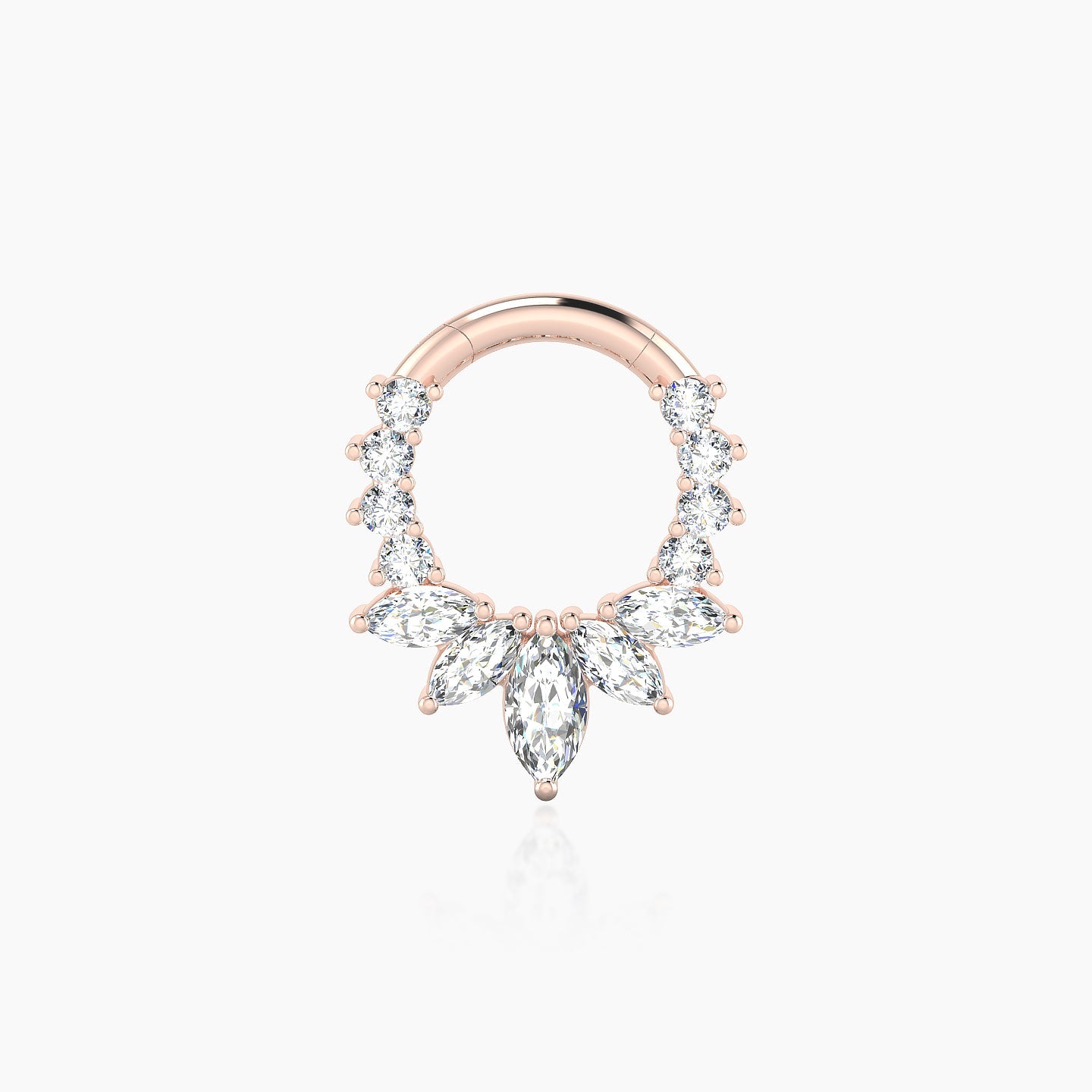 Leia | 18k Rose Gold 6.5 mm Diamond Septum Piercing