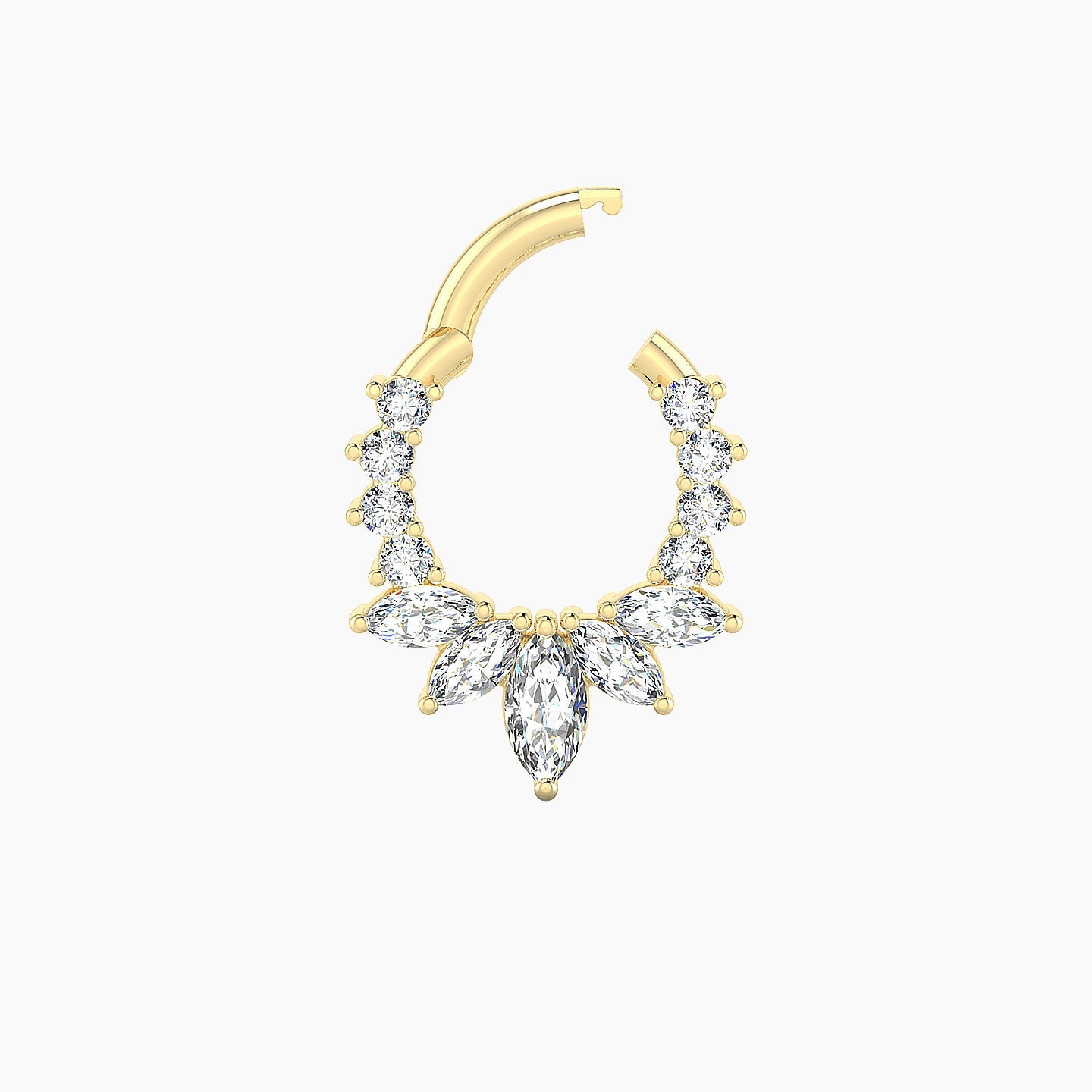 Leia | 18k Yellow Gold 6.5 mm Diamond Septum Piercing