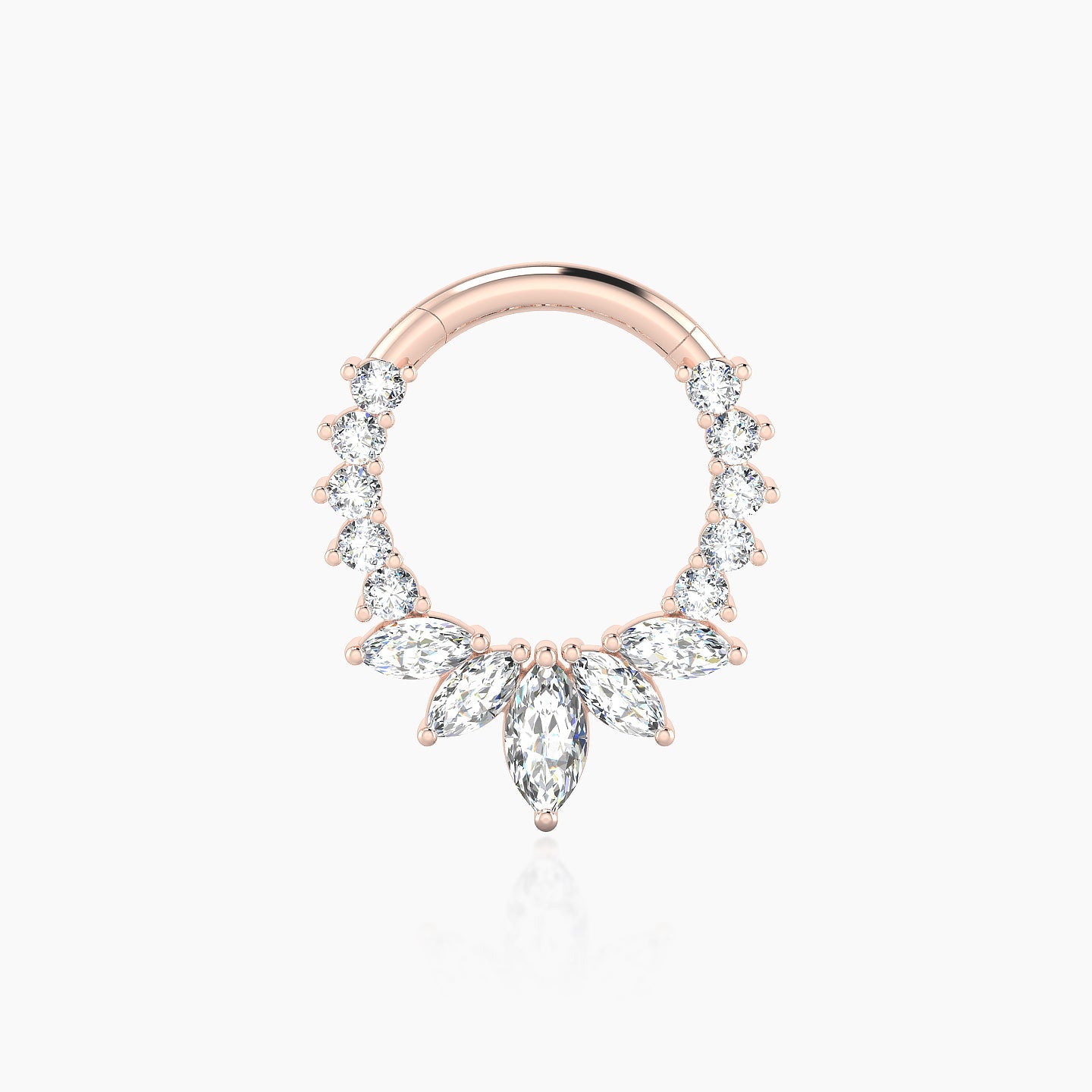 Leia | 18k Rose Gold 8 mm Diamond Septum Piercing