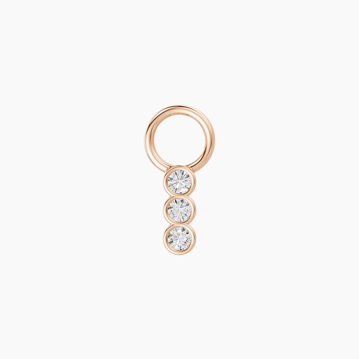 Leto | 18k Rose Gold 5.5 mm Trilogy Diamond Charm