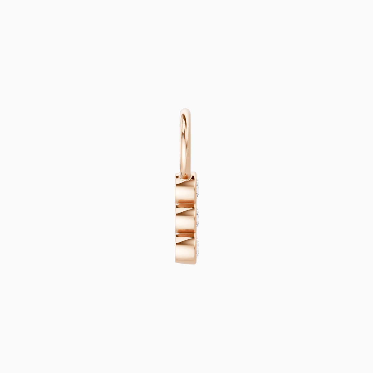 Leto | 18k Rose Gold 5.5 mm Trilogy Diamond Charm