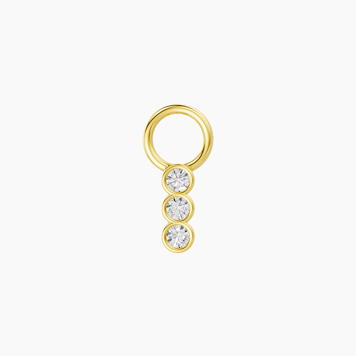Leto | 18k Yellow Gold 5.5 mm Trilogy Diamond Charm