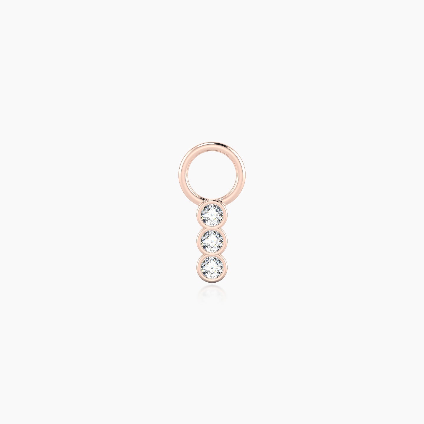 Leto | 18k Rose Gold 5.5 mm Trilogy Diamond Charm