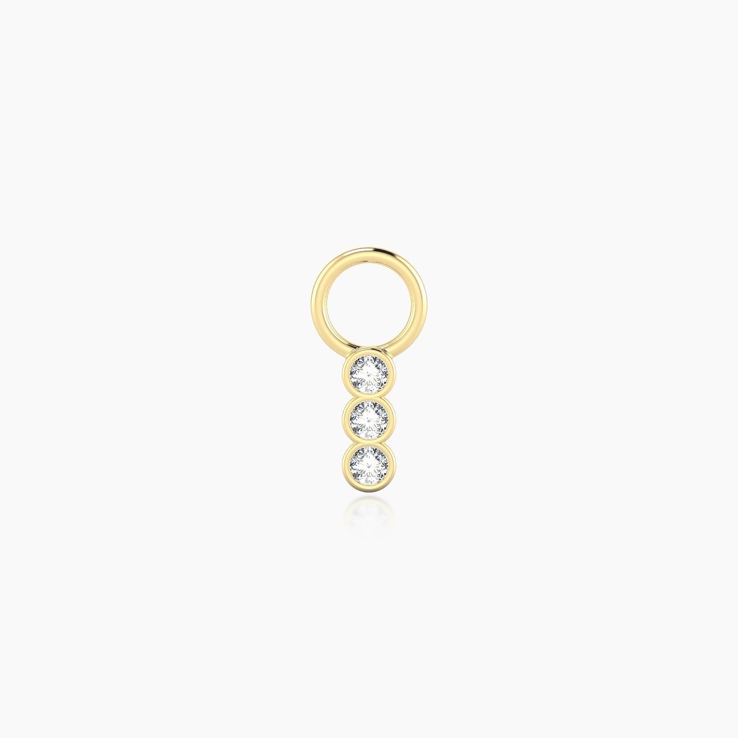Leto | 18k Yellow Gold 5.5 mm Trilogy Diamond Charm