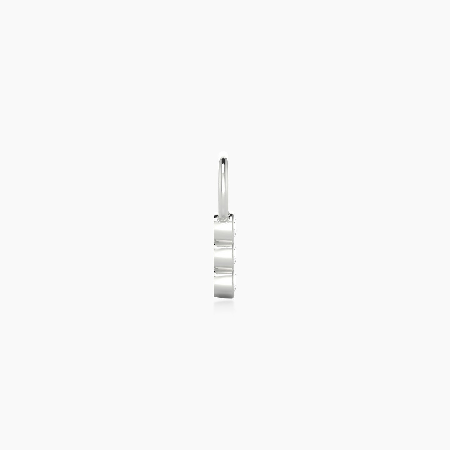Leto | 18k White Gold 5.5 mm Trilogy Diamond Charm