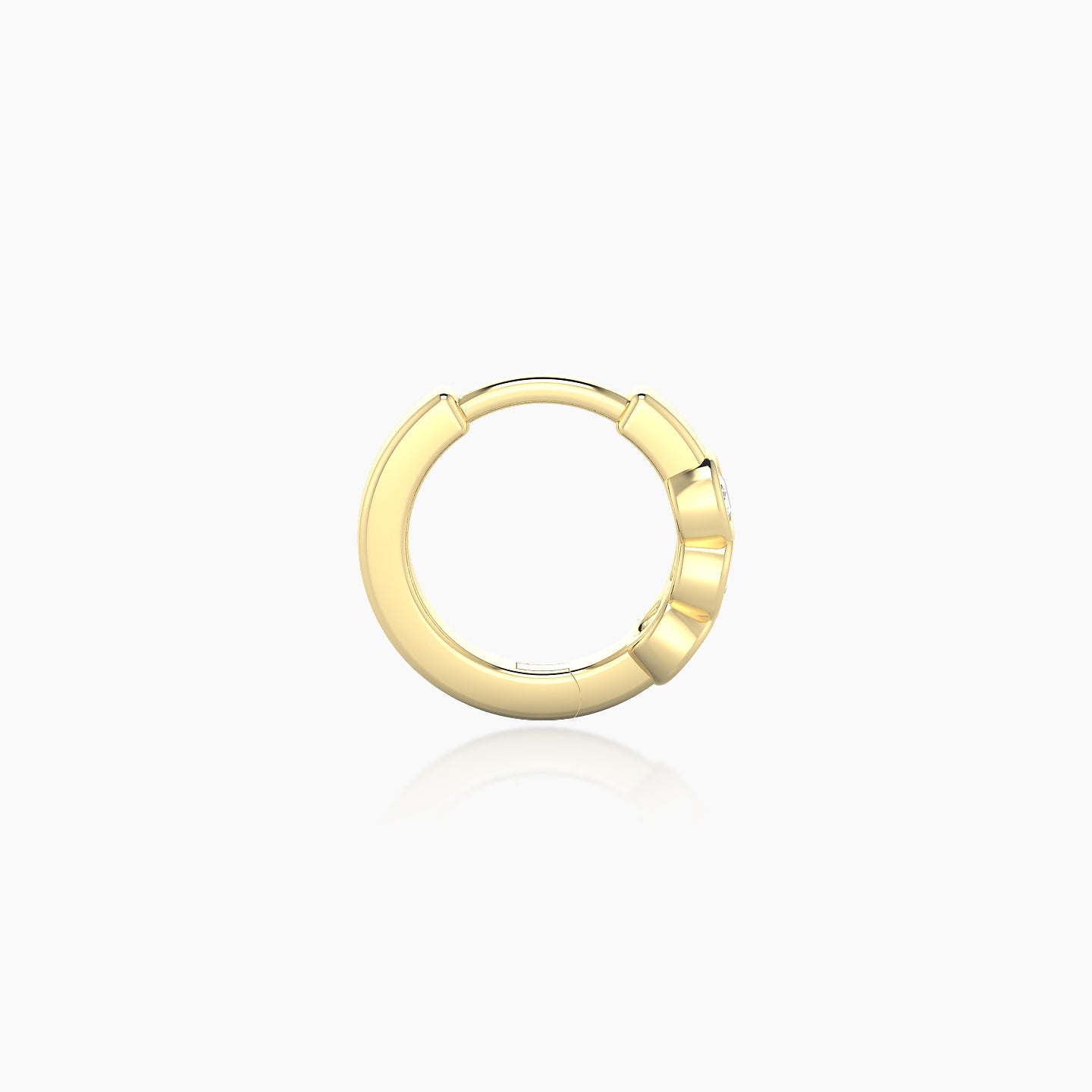 Leto | 18k Yellow Gold 6.5 mm Trilogy Diamond Nose Ring Piercing