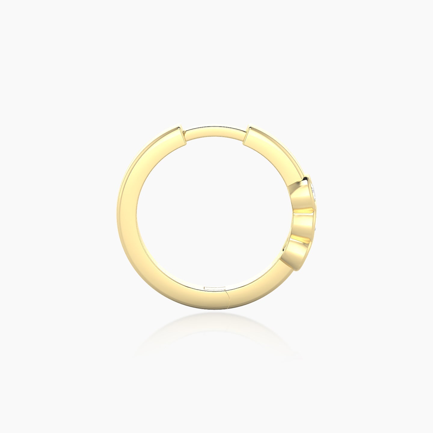 Leto | 18k Yellow Gold 9.5 mm Trilogy Diamond Nose Ring Piercing