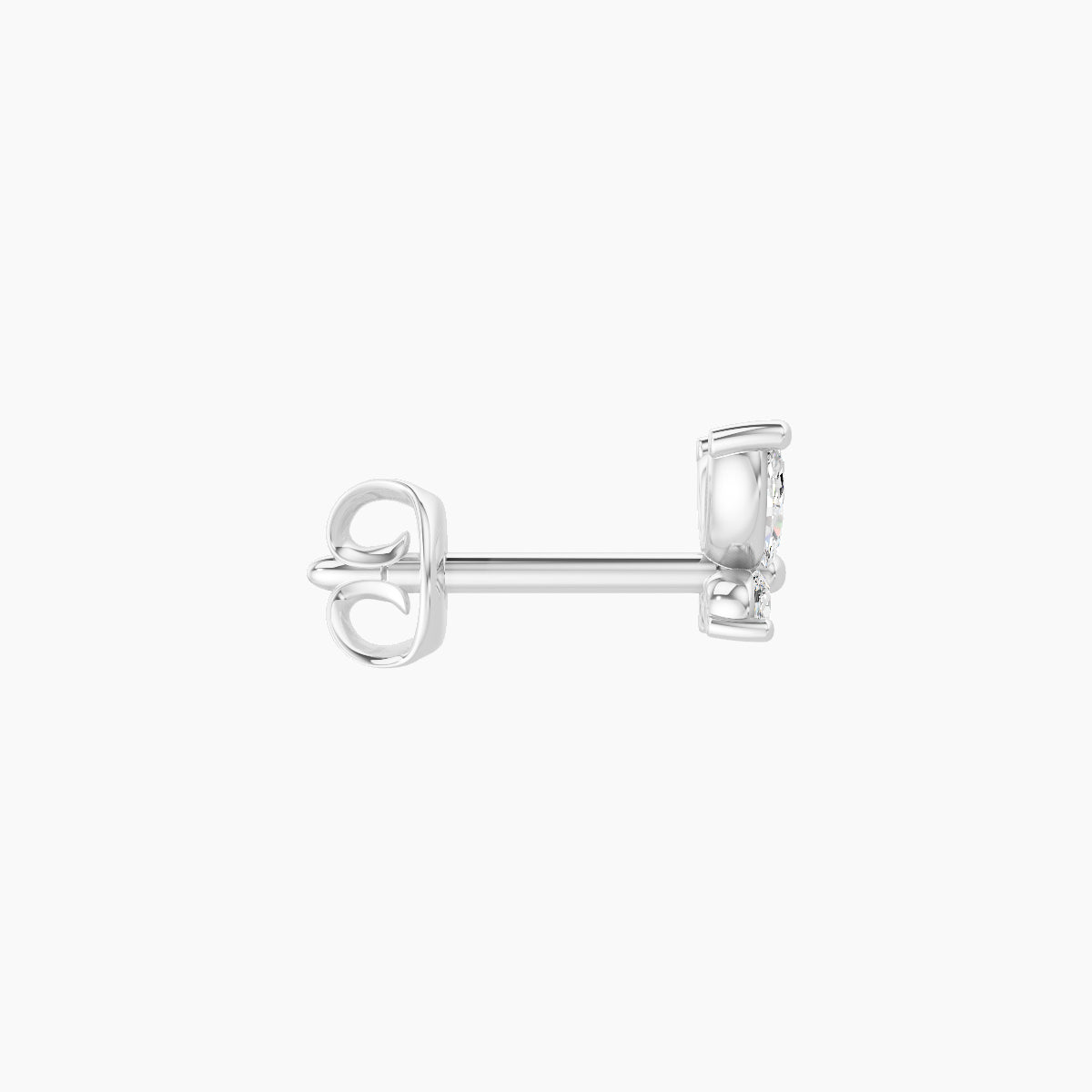 Levana | 18k White Gold 4.5 mm Butterfly Diamond Earring