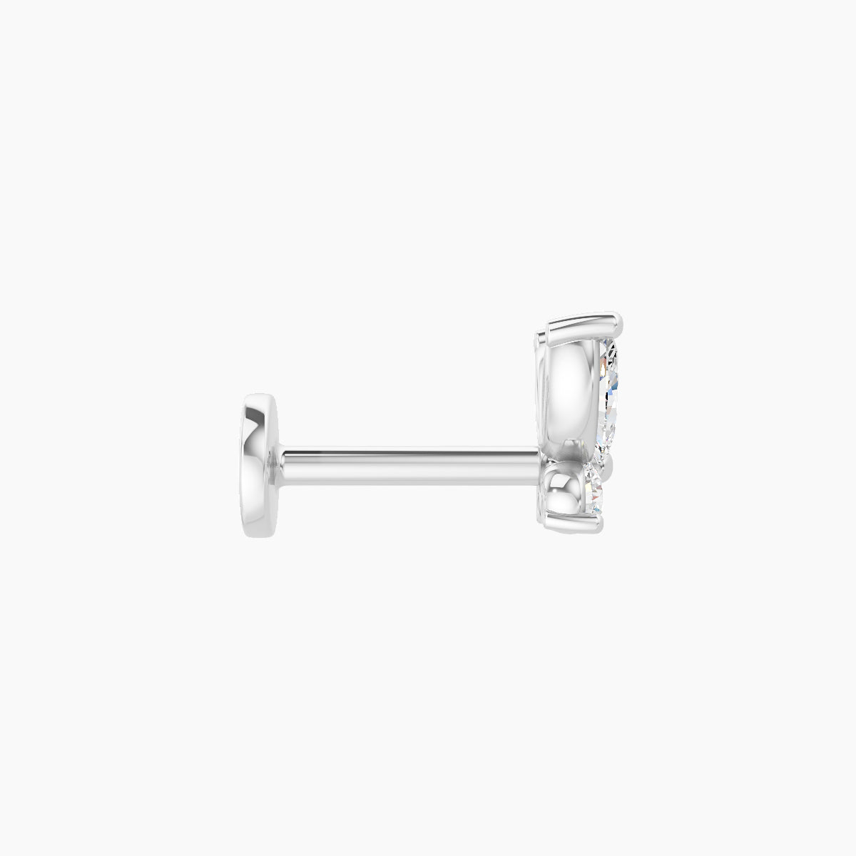 Levana | 18k White Gold 5.5 mm 6.5 mm Butterfly Diamond Piercing