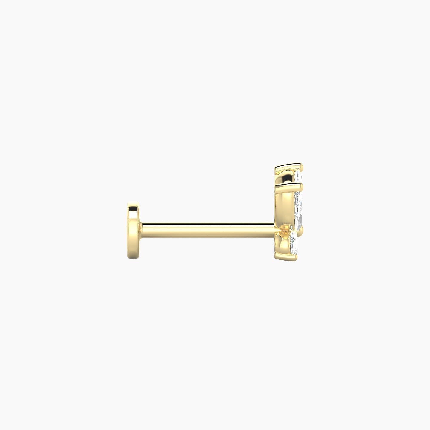 Levana | 18k Yellow Gold 5.5 mm 8 mm Butterfly Diamond Piercing