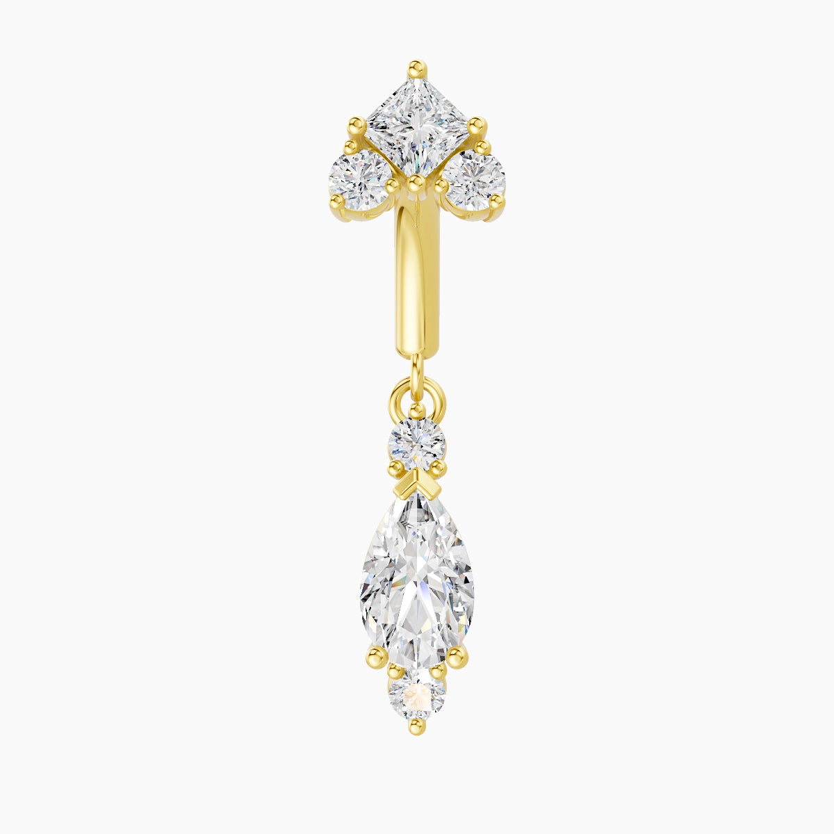 Lio | 18k Yellow Gold 6 mm Diamond Rook Piercing
