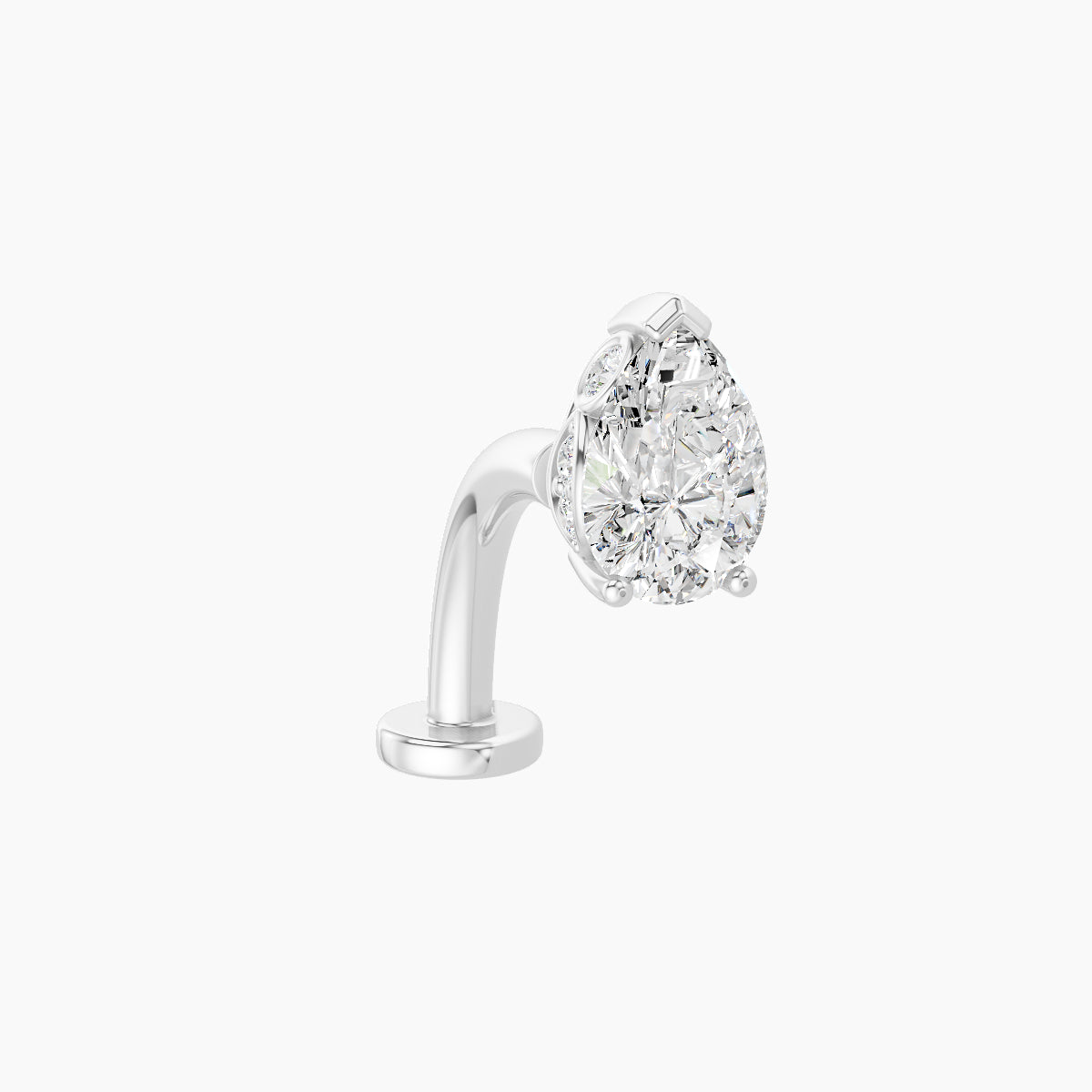 Livia | 18k White Gold 7 mm 10 mm Diamond Floating Navel Piercing